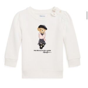 🤍RL🤍 Polo Baby Girl Bear Ballerina Sweatshit. 6m. Precious and pristine!